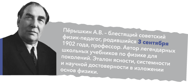 Александр Васильевич Пёрышкин — советский физик и педагог, родился 3 сентября 1902 года